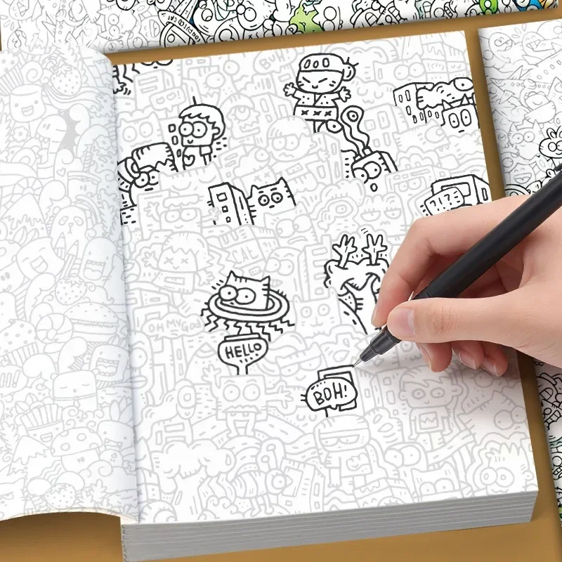 1 PCS Decompression Graffiti Book Containing Exquisite Graffiti Patterns for You to Trace and Color Aiming to Provide Creativity
