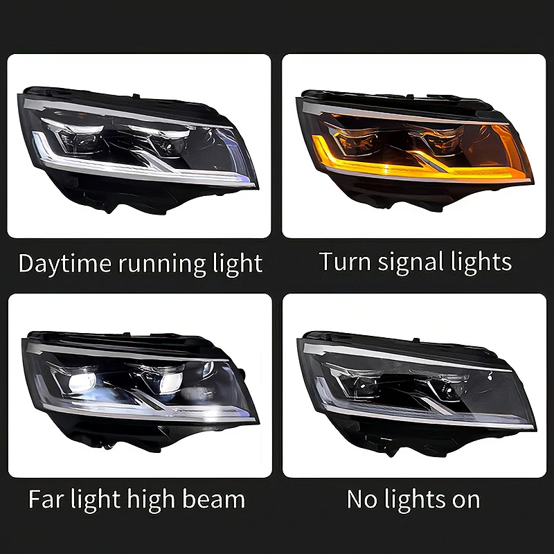 Фара для VW Multivan T6.1, фара Caravelle, светодиодная фара 2021-2024, Стайлинг, динамическая линза указателя поворота, автомобильная