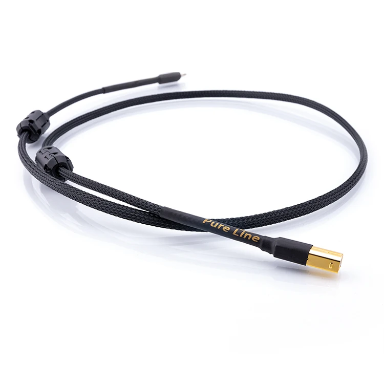 HiFi Sliver Plated błyskawica do B kabel USB OTG kabel do transmisji danych Audio DAC telefon komórkowy Thunderbolt kabel DAC nadaje się do systemu