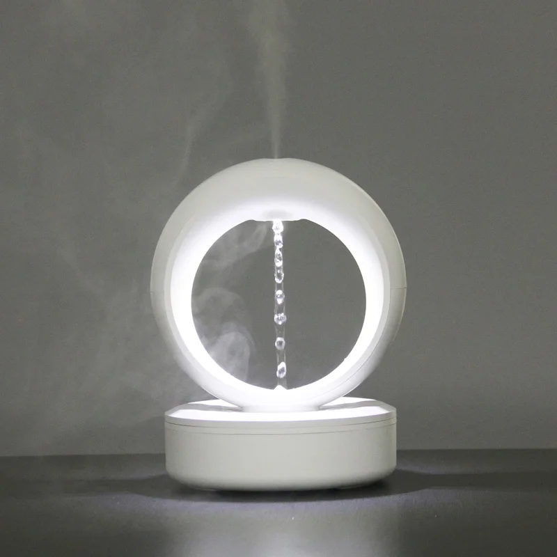 2024 new night light aroma diffuser ultrasonic cool mist anti-gravity creative design water drop anti gravity air humidifier