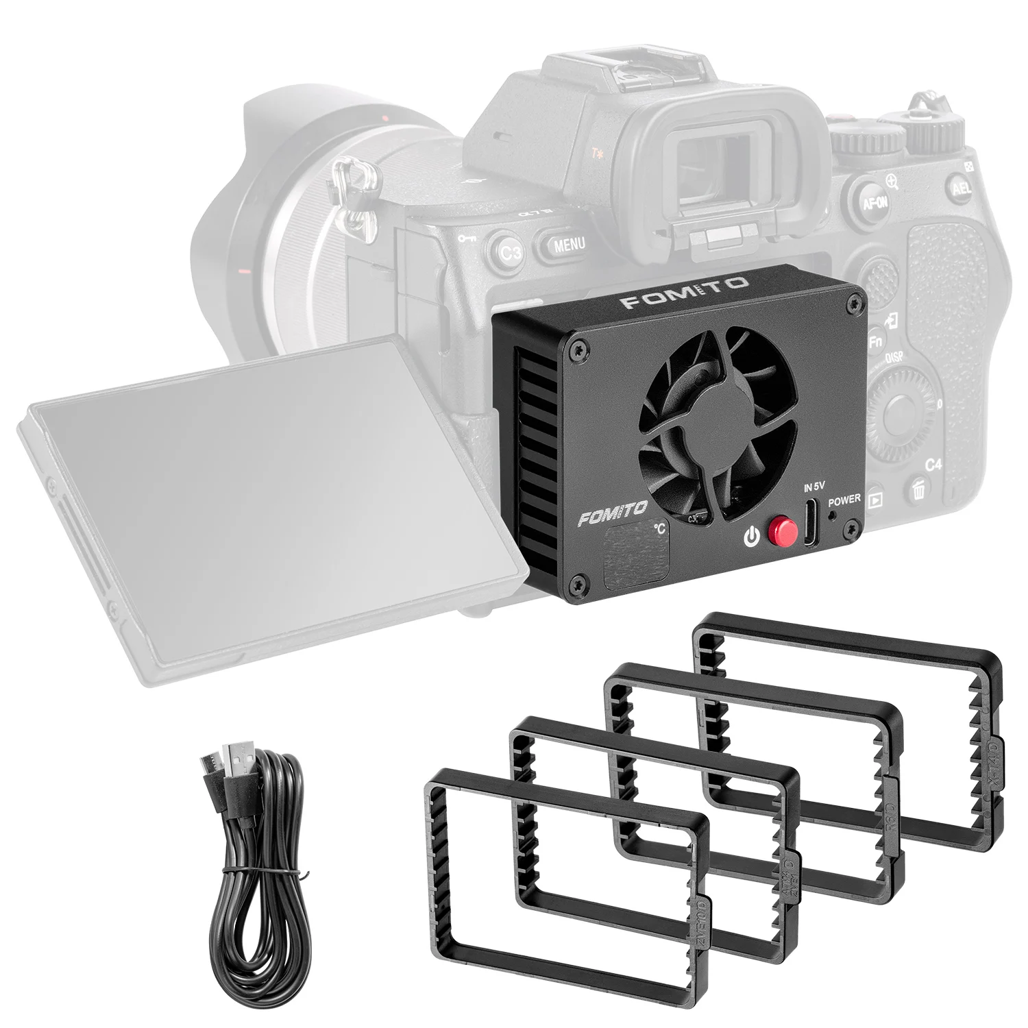 

FOMITO Semiconductor Camera Cooling Fan Rapid Cooler System Heat Sink for Sony Canon FUJIFILM Nikon