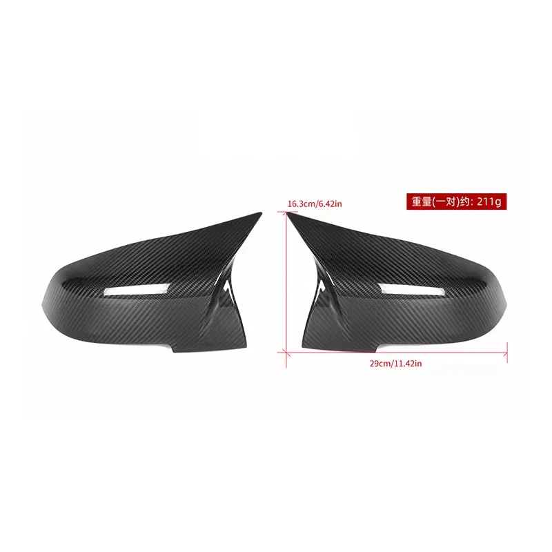 Dry Carbon Fiber Side Rearview Mirror Covers for BMW 1 2 3 4 Series F20 F21 F22 F23 F30 F31 F32 F33 ,Ture Factory Fitment