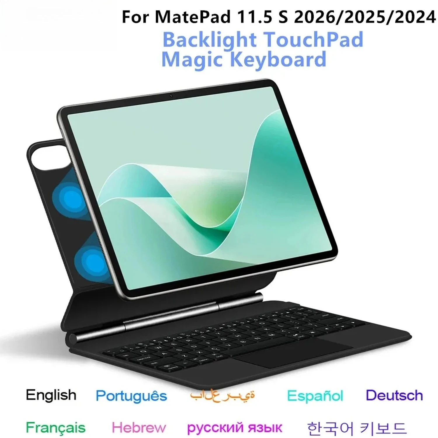 Backlight Magic Keyboard for Huawei MatePad 11.5 S 2026 2025 SLG-W10 W50 Case Matepad 11.5 S TGR-W09 11.5