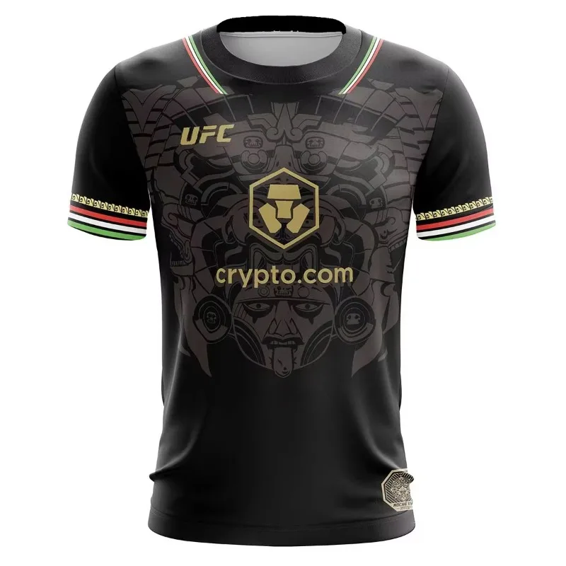 

Мужская футболка UFC Ancient Totem, летняя футболка с коротким рукавом, жестокий бокс, боевой тренажерный зал, спортивная модная футболка 2025