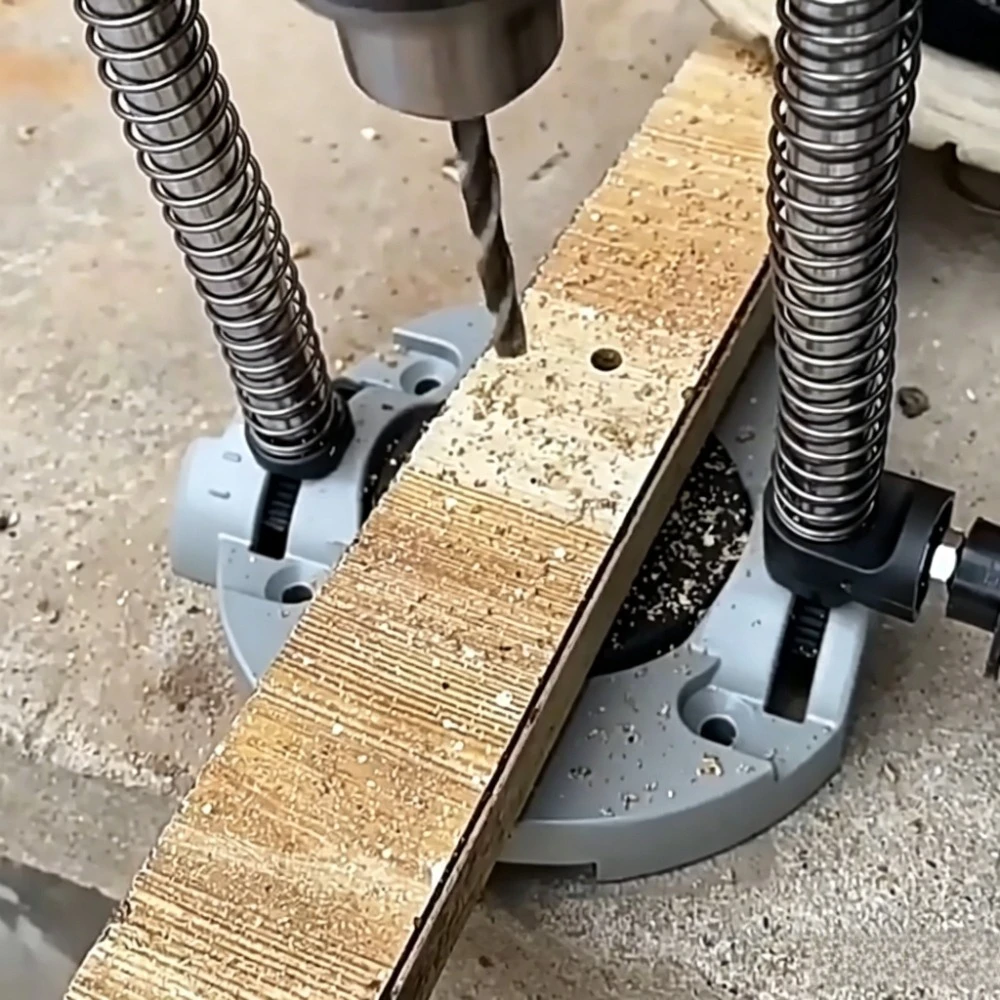 Drill Positioning Stand Jig Multi-Angle Adjustable Drilling Guide Bracket Stable Punching Tool for Electric Drill Woodworking