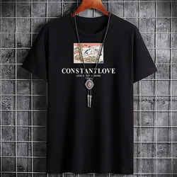 T Shirt for Men Shirts Graphic Tee Crossfit Harajuku Fashion High Quality Clothing Large Men Printed T-shirt  Red-crowned Crane