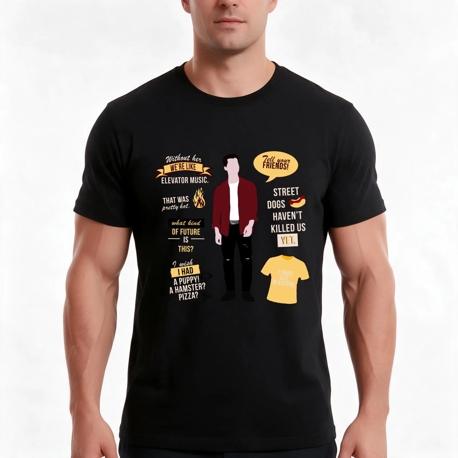 Reggie Quotes T-Shirt, Summer Casual Cotton Tee, Oversized Streetwear Tops, Vintage Graphic Print, Loose Fit Short Sleeve