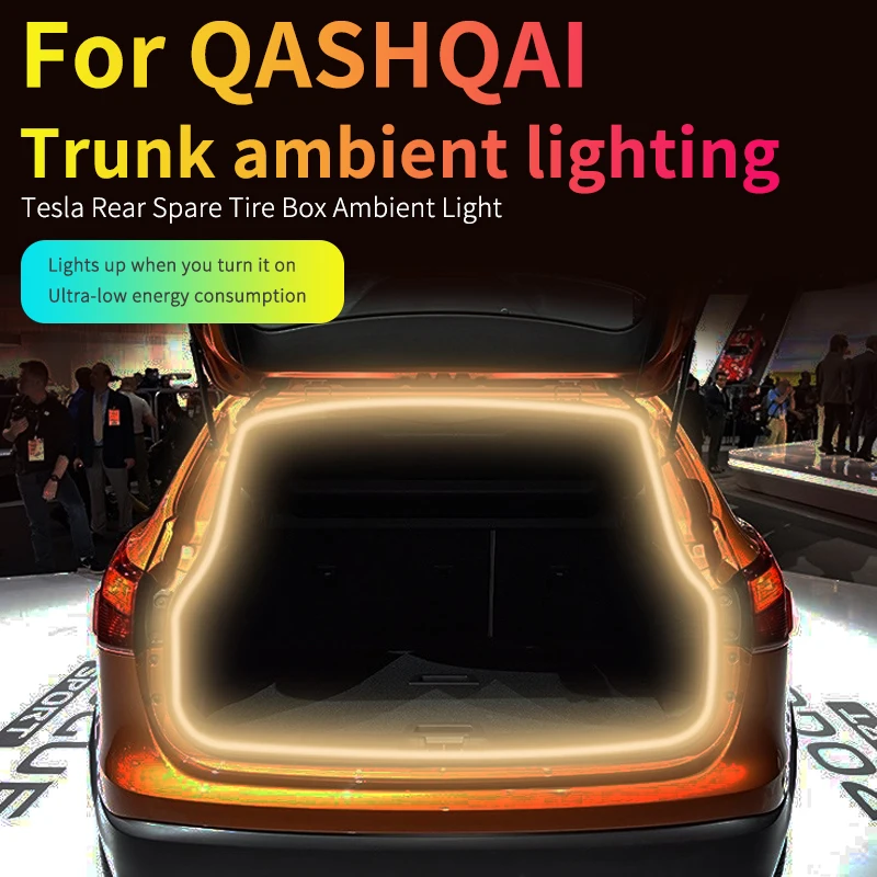 Suitable for Nissan Qashqai special trunk light car modification accessories ambient light tailgate light