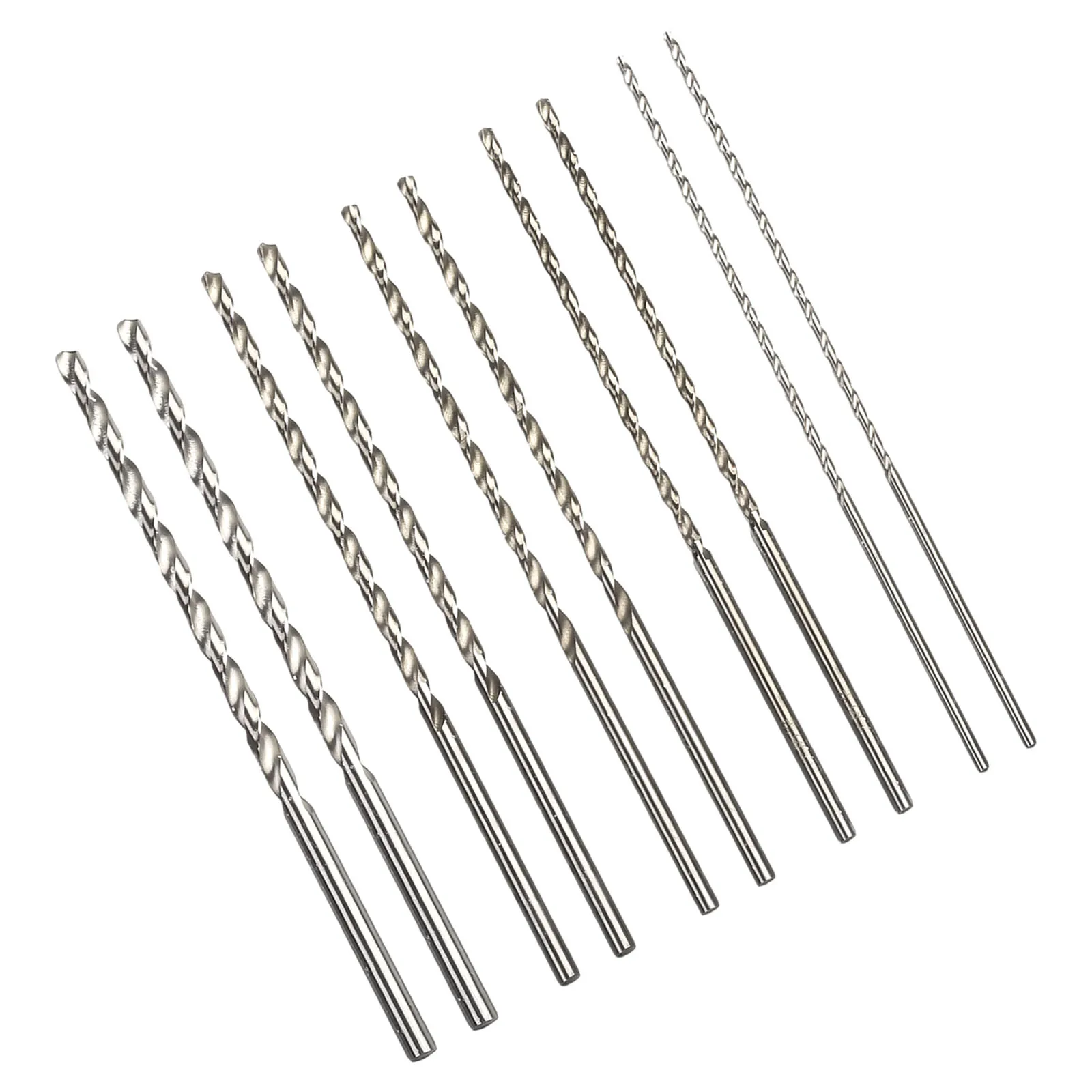 

10Pc Extra Long HSS Drill Bit Set High Speed Steel Straight Shank Drill Bit For Wood Aluminum Plastic Drilling 2 - 5mm