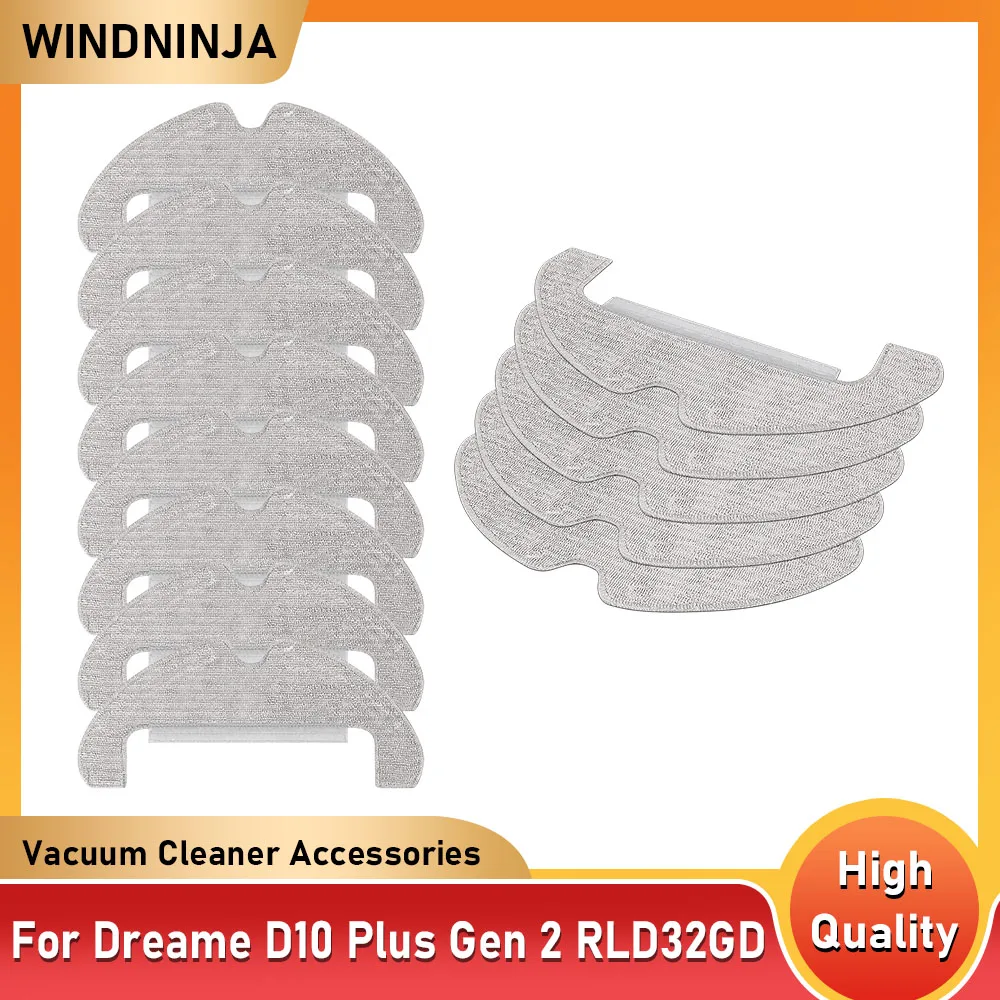 

Washable Mop Cloths For Dreame D10 Plus Gen 2 RLD32GD Robot Vacuum Reusable Mopping Pads Spare Parts Accessories