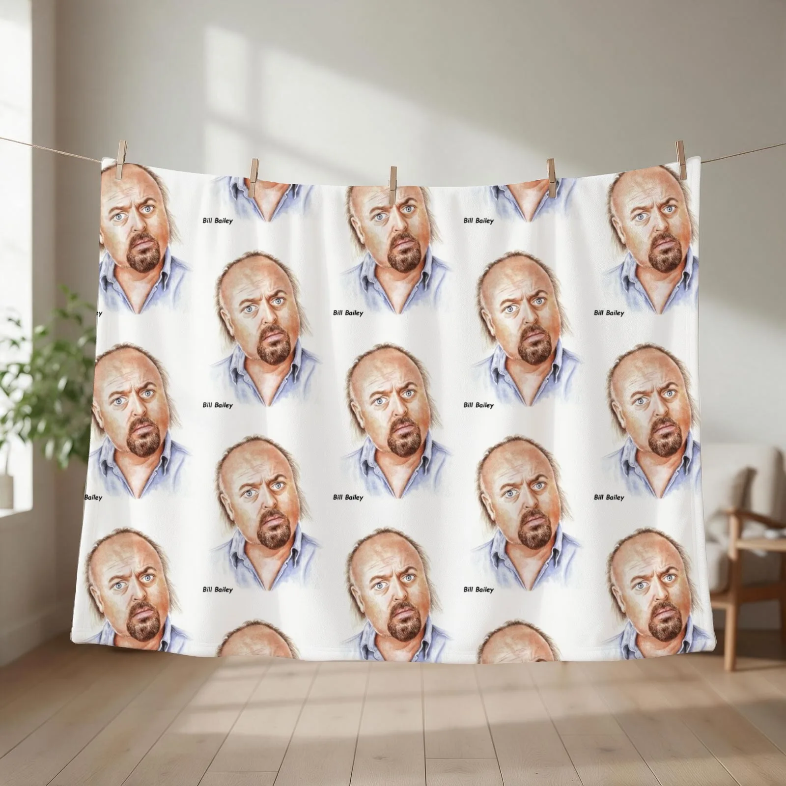 Bill Bailey Throw Blanket couch cozy soft plush fuzzy picnic outdoor blanket