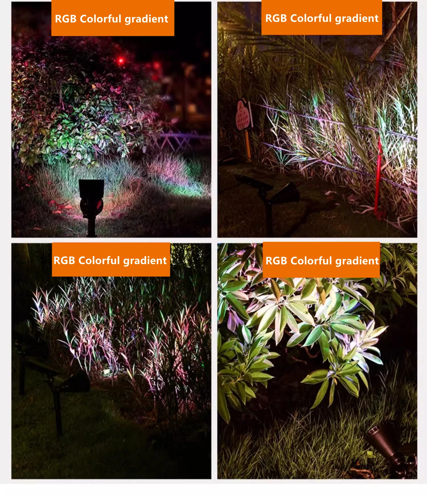 Unique Design 18 Led Rgb Spot Light Waterproof Garden Led Solar Stake Spotlight For Pathway Landscape Lawn Outdoor Decor