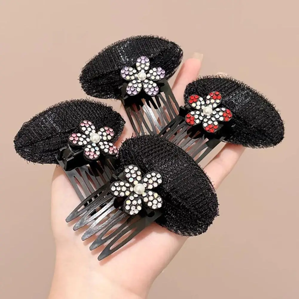 Diamond Puff Hair Head Cushion Flower Sponge Invisible Volume Hair Clip Hair Clip Hair Accessories DIY Hair Styling Tool Daily