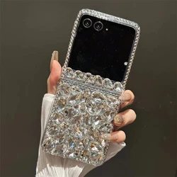 Luxury Crystal Elegant Diamond Wrist Phone Case Cover For Motorola Razr 50 40 Moto Razr40 2023 2024 Ultra Funda