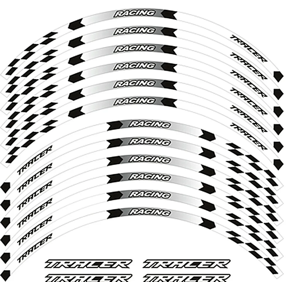 Pegatinas para cubo de ruedas de 17 pulgadas, accesorios para motocicleta, calcomanías reflectantes, rayas para YAMAHA TRACER / 9 / TRACER 900