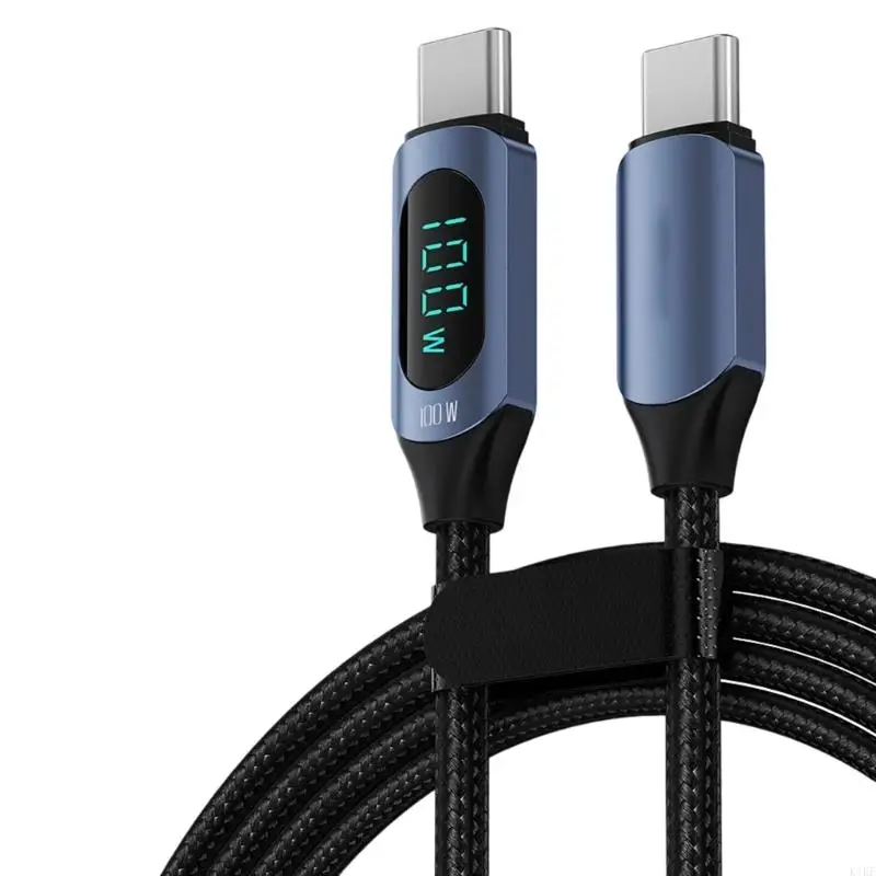 USB C to USB C Charging Cable with Digital Power Display, PD100W Chargers Cord 480Mbps Data Transfer for Phones Tablets K1KF