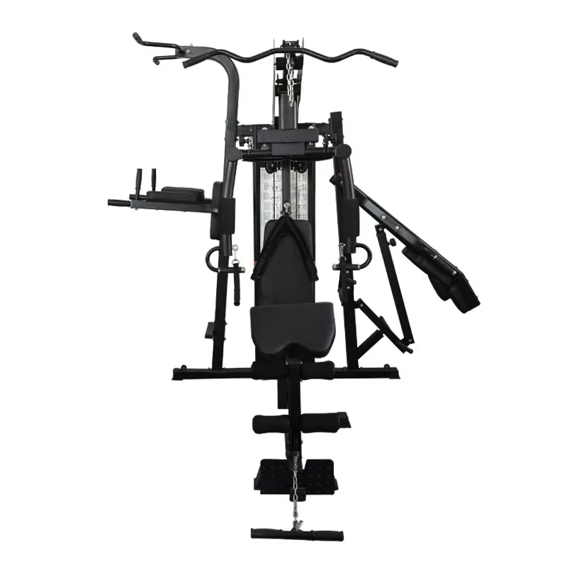 

Three-Person Home Standing Comprehensive Trainer, Steel Indoor Gym Sports Fitness Equipment