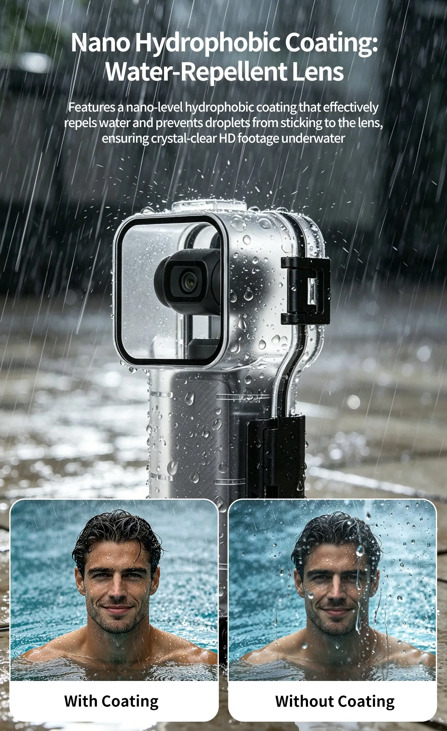 Für DJI Pocket 3 4 Gimbal-Kamera Wasserdichtes Gehäuse 50M Unterwasser-Tauchgehäuse Anti-Meerwasser-Korrosions-Schutz Kaltschuh-Erweiterungshalterung – Detail 13