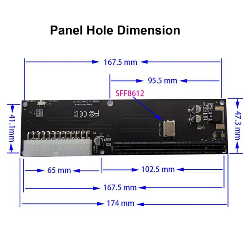 PCI-E 3.0 M-Key M.2 إلى Oculink SFF-8612 SFF-8611 محول المضيف بطاقة الرسومات الخارجية SSD محول ل GPD WIN Max2-N35R