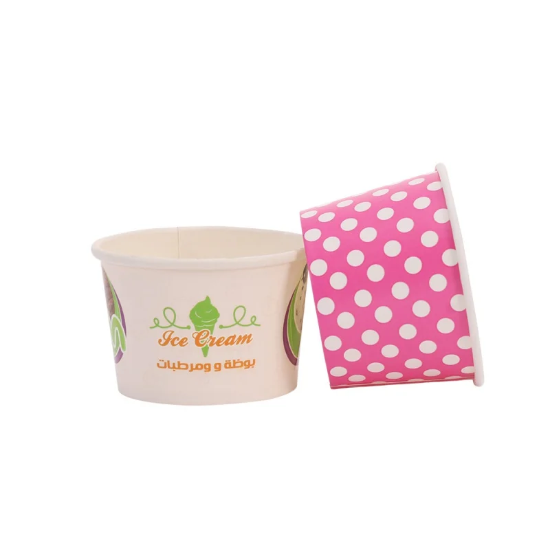 Customized productEco-friendly Handle Custom Disposable Hot Food Soup Bowl Paper Bowl