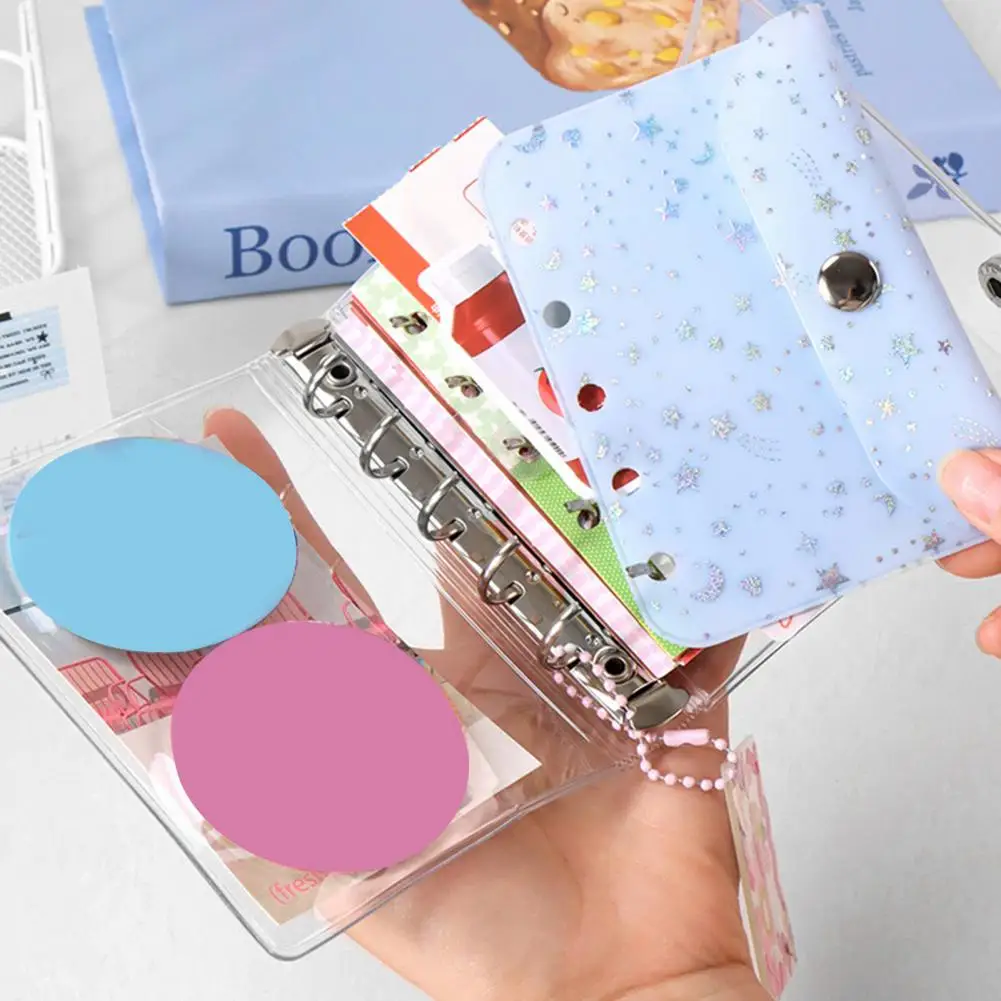 Loose-leaf Book Set Pvc Binder Cover Set with Anti-slip Inserts Sealing Book Mat for Diy Planner Photo Cards Stickers A6 A7 Size