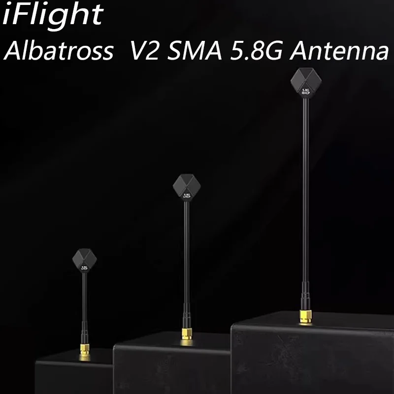 2 Stück IFlight Albatross V2 SMA 5.8GHz 2.4dBi Antenne LHCP RP SMA / RHCP SMA 60MM/100MM/150MM für FPV-Renndrohnen-Zubehör