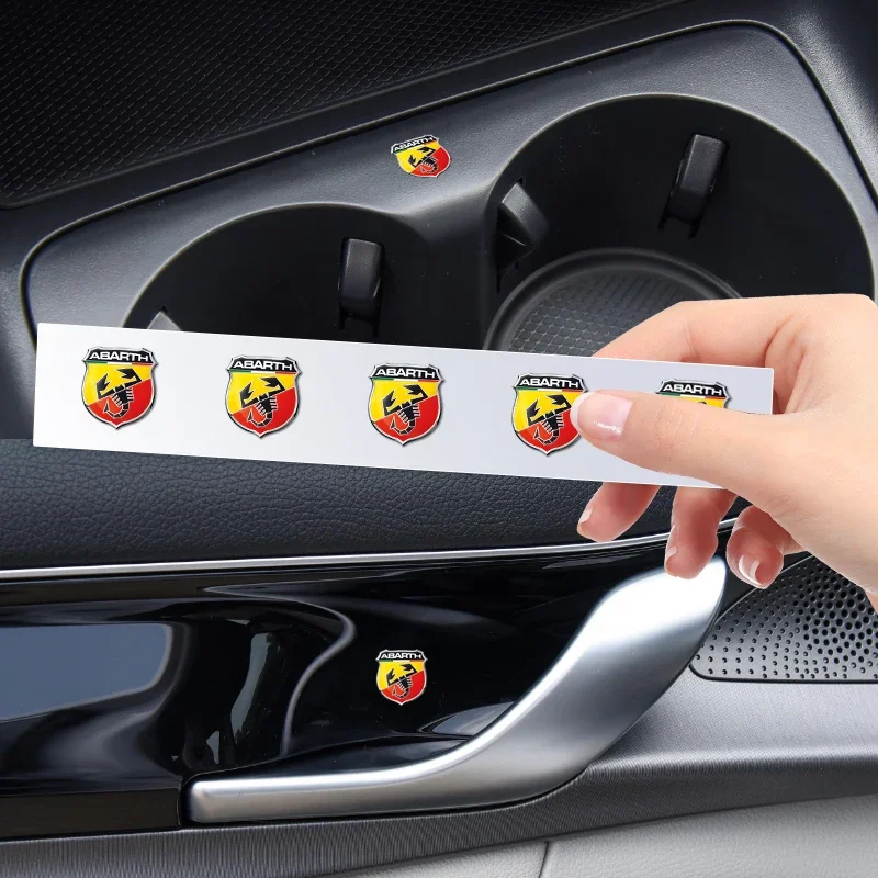 Car Interior Sticker Central control Decals Emblem Badge For Abarth Ford JEEP Acura Subaru Mitsubishi Fiat Hyundai Volkswagen