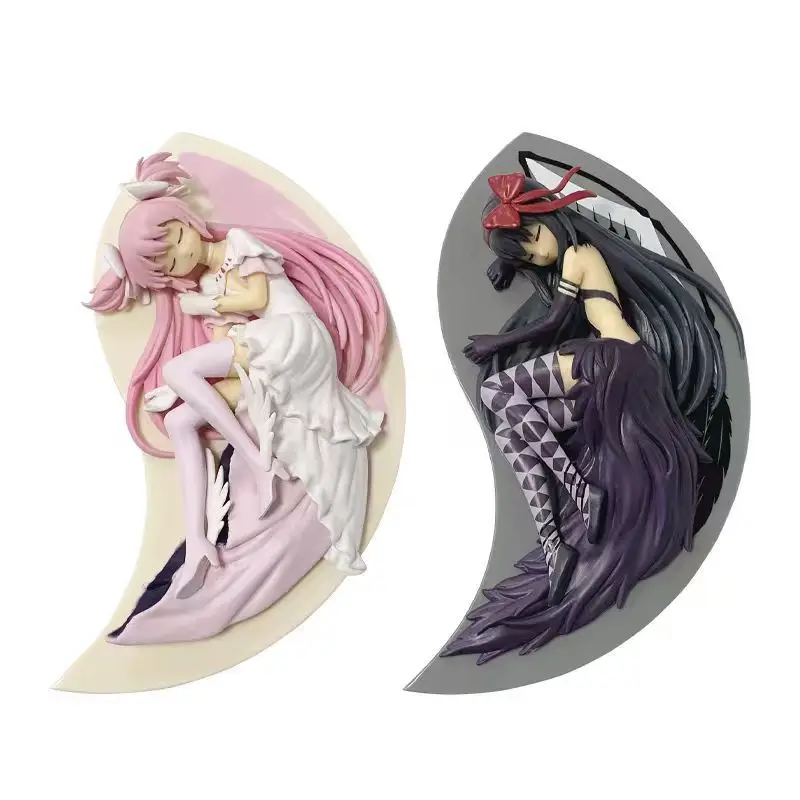 Anime-Figur Puella Magi Madoka Magica Kaname Madoka Akemi Homura Schlafende Pose Teufelsform PVC Sammlerstück Desktop-Dekoration