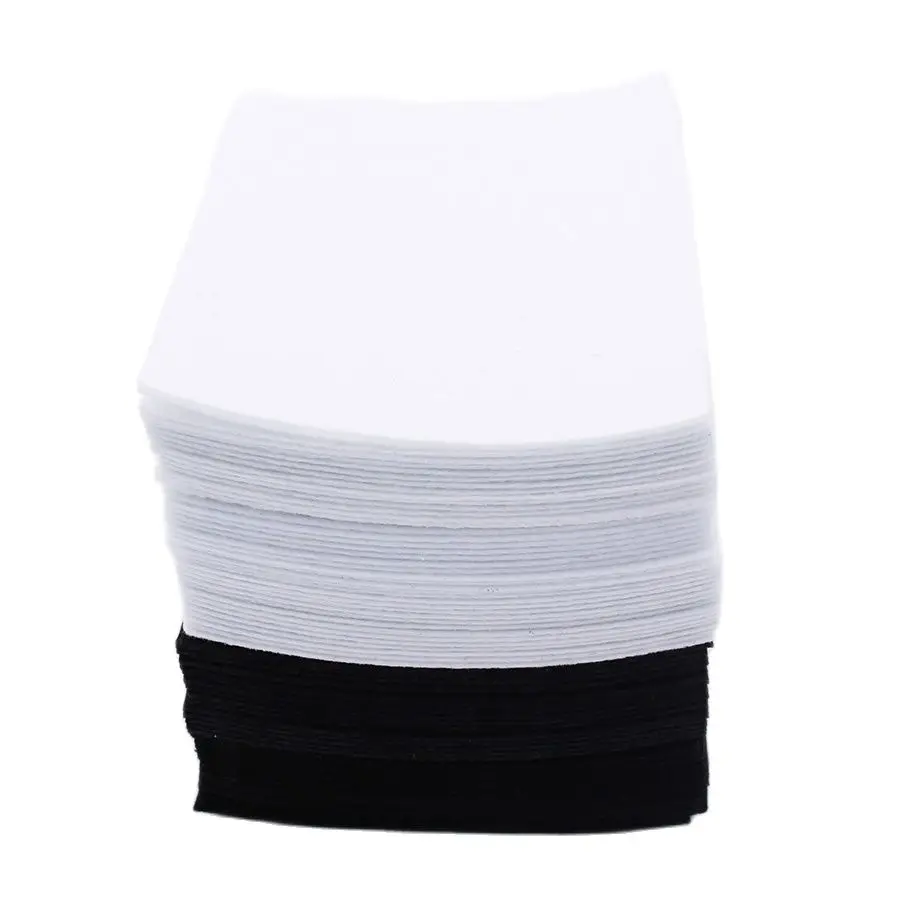 CMCYILING Black White Felt Fabric,Non-Woven Sheets,1 MM Thickness, Polyester Cloth For DIY Crafts Scrapbook 40 Pcs/Lot 10*15cm