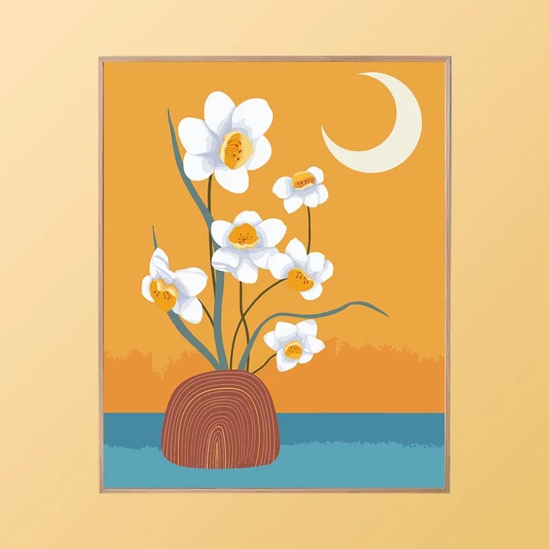 

1-0092 Mountain Valley River Landscape Oil Painting Hand Painted Wall Decor