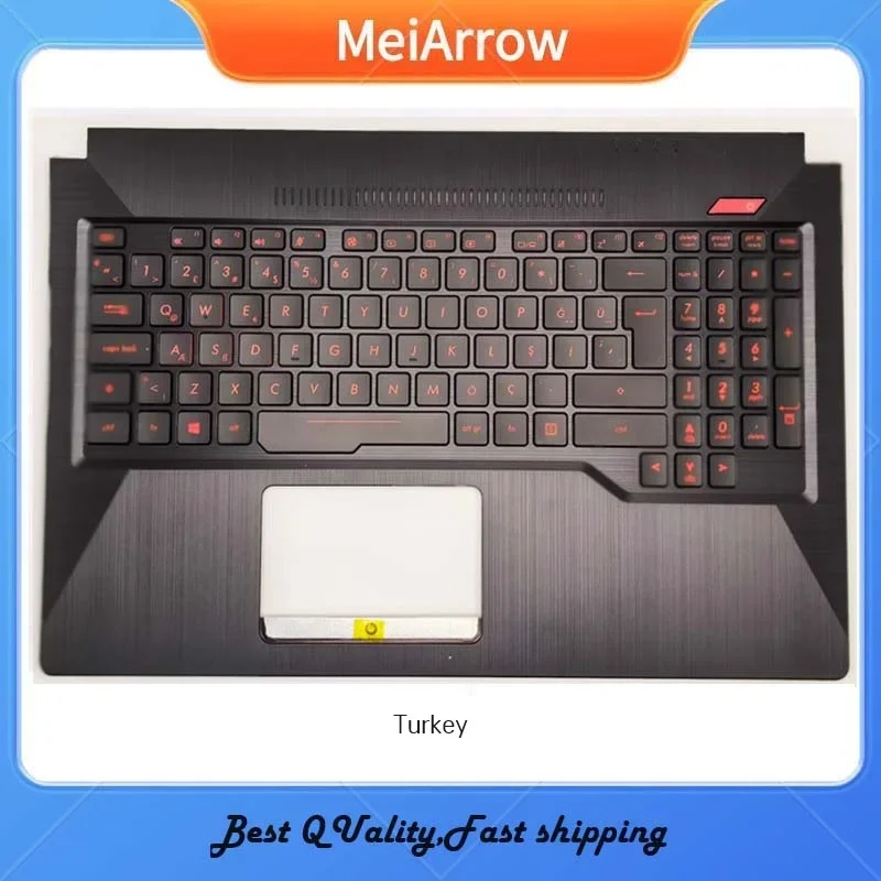 MEIARROW   New/org For ASUS FX503 FX503V FX503VM FX63 ZX63 FX63V Palmrest Turkey Keyboard upper cover Backlight