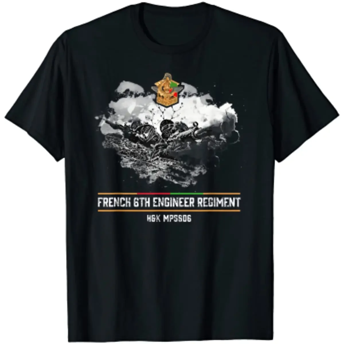French 6th Foreign Engineer Regiment Men T-Shirt Short Sleeve Casual 100% Cotton O-Neck T Shirts