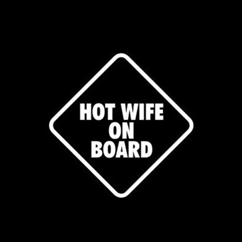 

Car Stickers Hot Wife On Board Sticker Vinyl Decal JDM Funny Car Truck Laptop Covering Scratches Covering Scratches 10cmx10cm