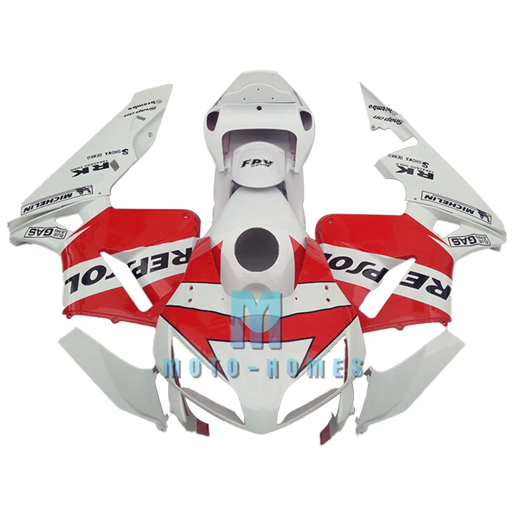 Free Custom Fairings Set for F5 CBR600 RR 05 06 CBR600RR 2005 2006 100% Injection ZXMT Motorcycle Parts Red White