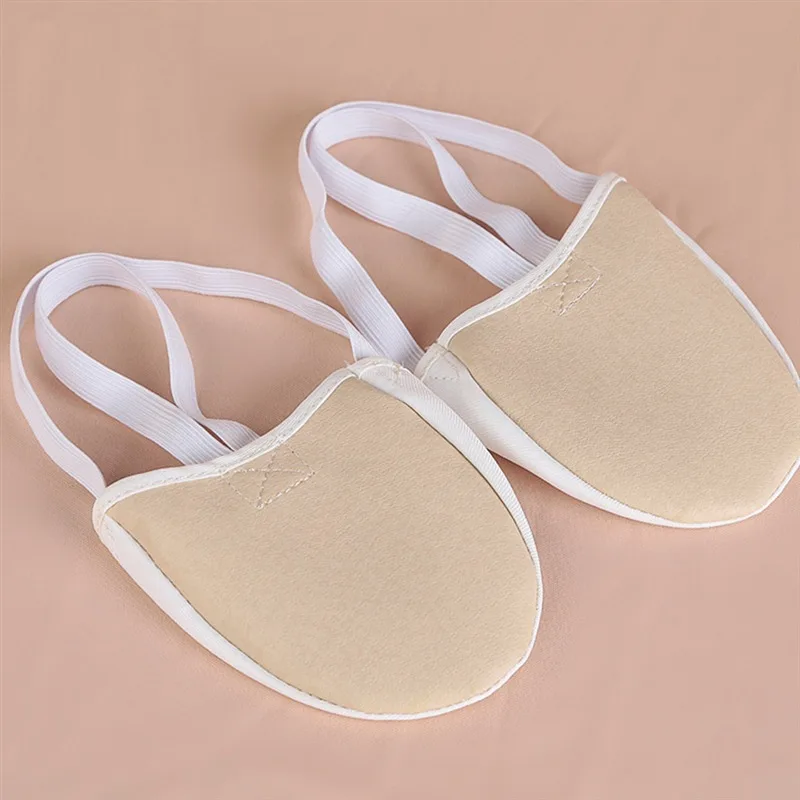 Rhythmic Gymnastics Toe Shoes Half Socks Soft Elastic Skin Color Knitted Roupa Ginastica Professional Competition Sole Protect