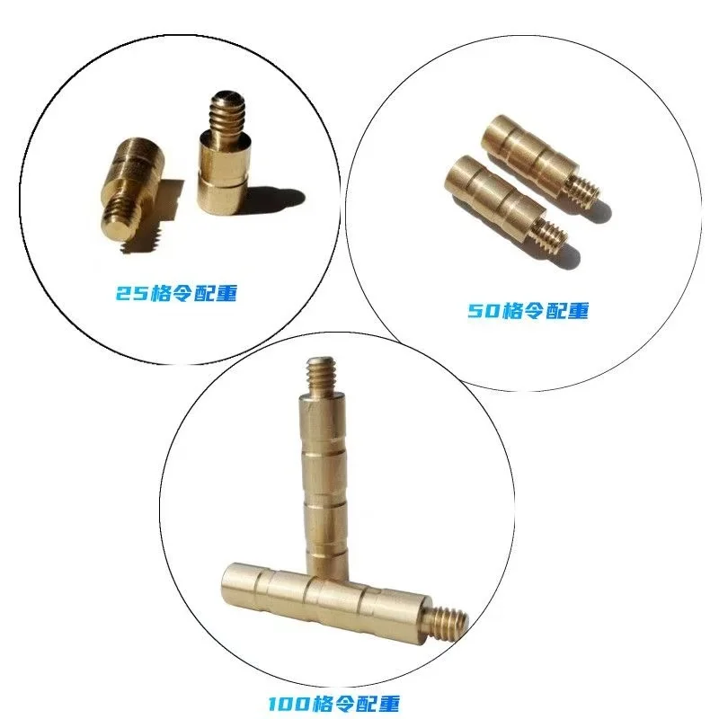 12Pcs  Arrow Weight Combo Screw Arrow Points Copper Insert Archery Brass 25/50/100Gr For Archery Hunting Shooting Accessories