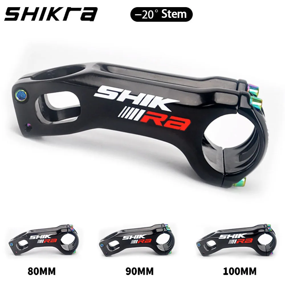 Shikra Bicycle Handlebar Stem Negative 20 Degree 31.8*80/90/100mmMtb High Strength XC Am DH Handlebar Stem Bicycle Accessories