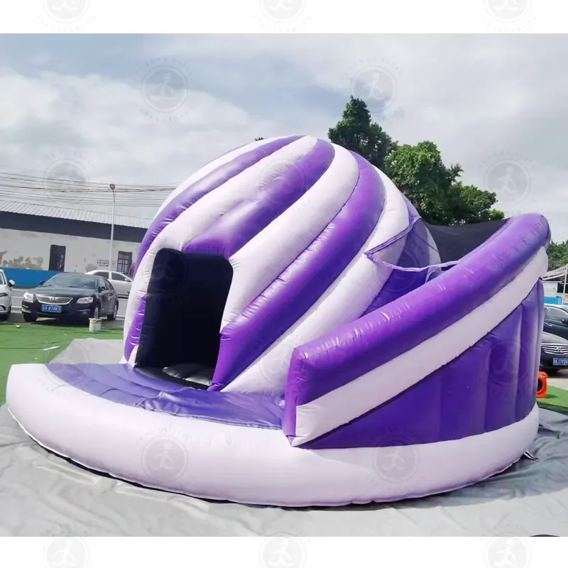 Party Rental Inflatable Disco Dome Jumping Bouncer House with LED Light and Music for Private Party Family Event