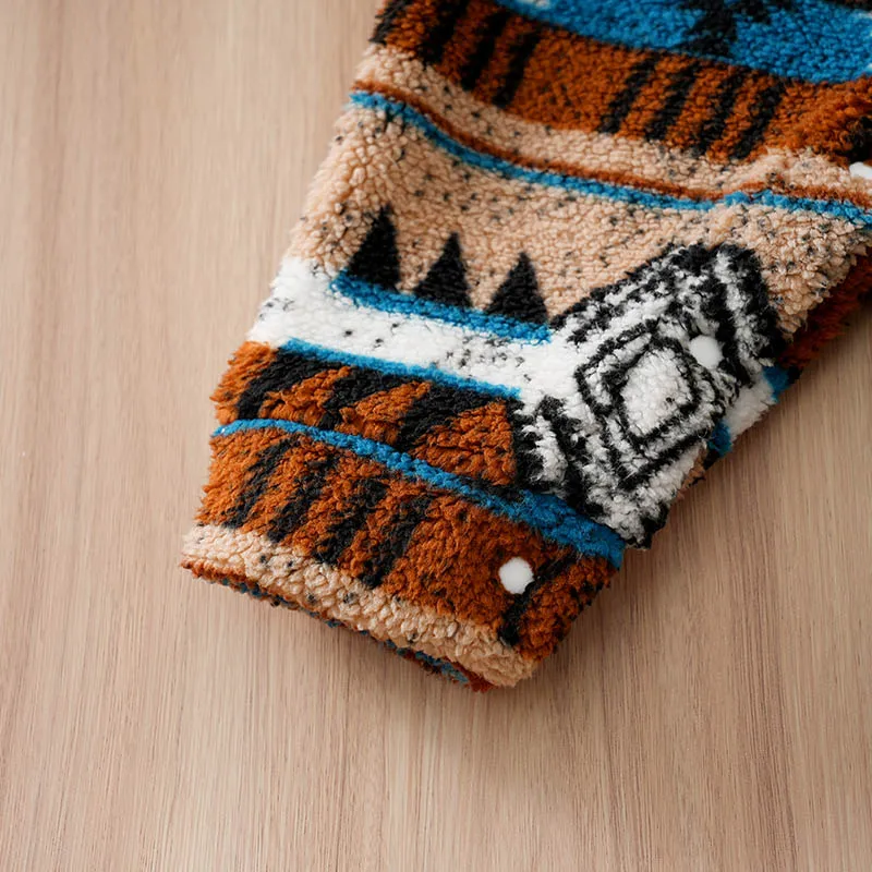 الوليد الطفل رومبير الشتاء عيد الميلاد 0-18 أشهر شبكة العرقية معرض جزيرة نمط مقنعين مع آذان طويلة الأكمام الوليد قطعة واحدة دعوى