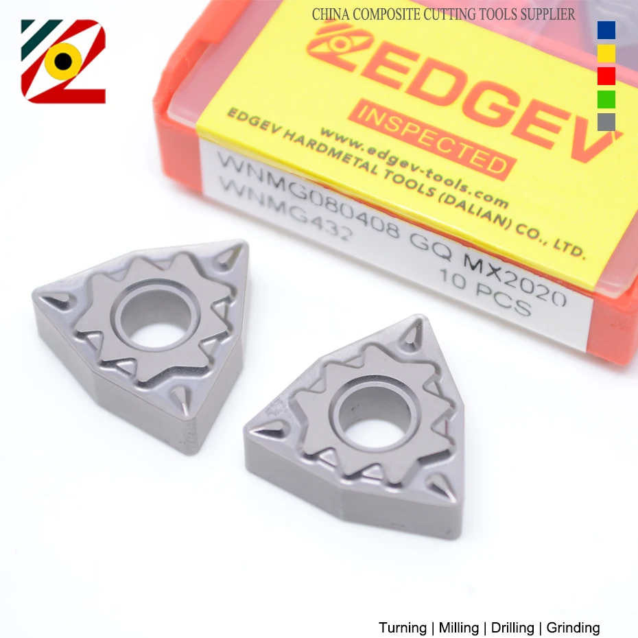 EDGEV Cermet Grade WNMG080404 WNMG080408 WNMG 080404 080408 080412 CNC Carbide Insert Lathe Turning Tools For Replace HQ TN60