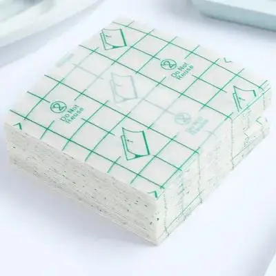 

100 Pcs Makeup Hand Palette Stickers 7cmx7cm Disposable Adhesive Mixing for Foundation Lipstick