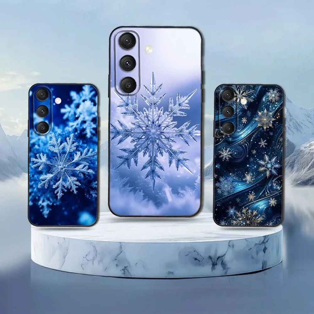 

Christmas Art Snowflakes Phone Case For Samsung Galaxy S25,S24,S21,S22,S23,S30,Ultra,S20,Plus,Fe,Lite,Note,10,9,5G Black Cover
