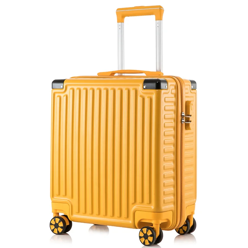 18 Zoll Reisekoffer Aluminium rahmen Boarding Case Mini Passwort Box Koffer tragbare Universal Rad Roll gepäck tasche