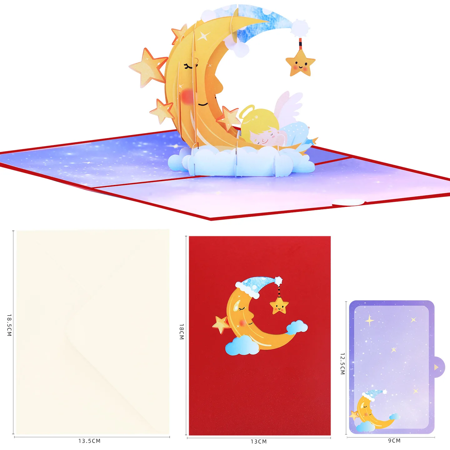 10 шт., ручная работа, Луна, Звезда, ангел, 3D всплывающее поздравительное приглашение для детского душа, спасибо, Рождество, свадьба, день рождения, подарок 10 шт., ручная работа, Луна, Звезда, ангел, 3D всплывающее поздравительное приглашение для детского душа, спасибо, Рождество, свадьба, день рождения, подарок