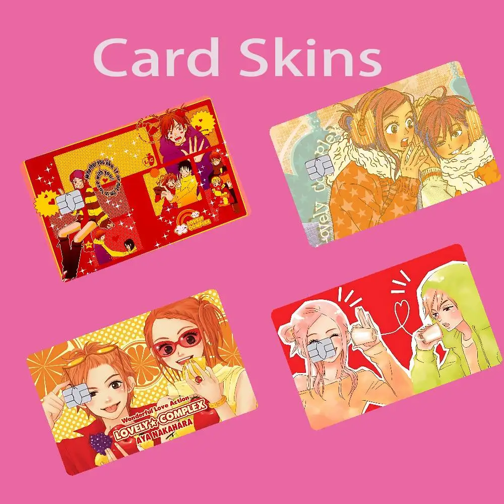 Anime Lovely Complex Card Stickers Credit Card DIY Card Protector Stickers Waterproof Film Skin Cover