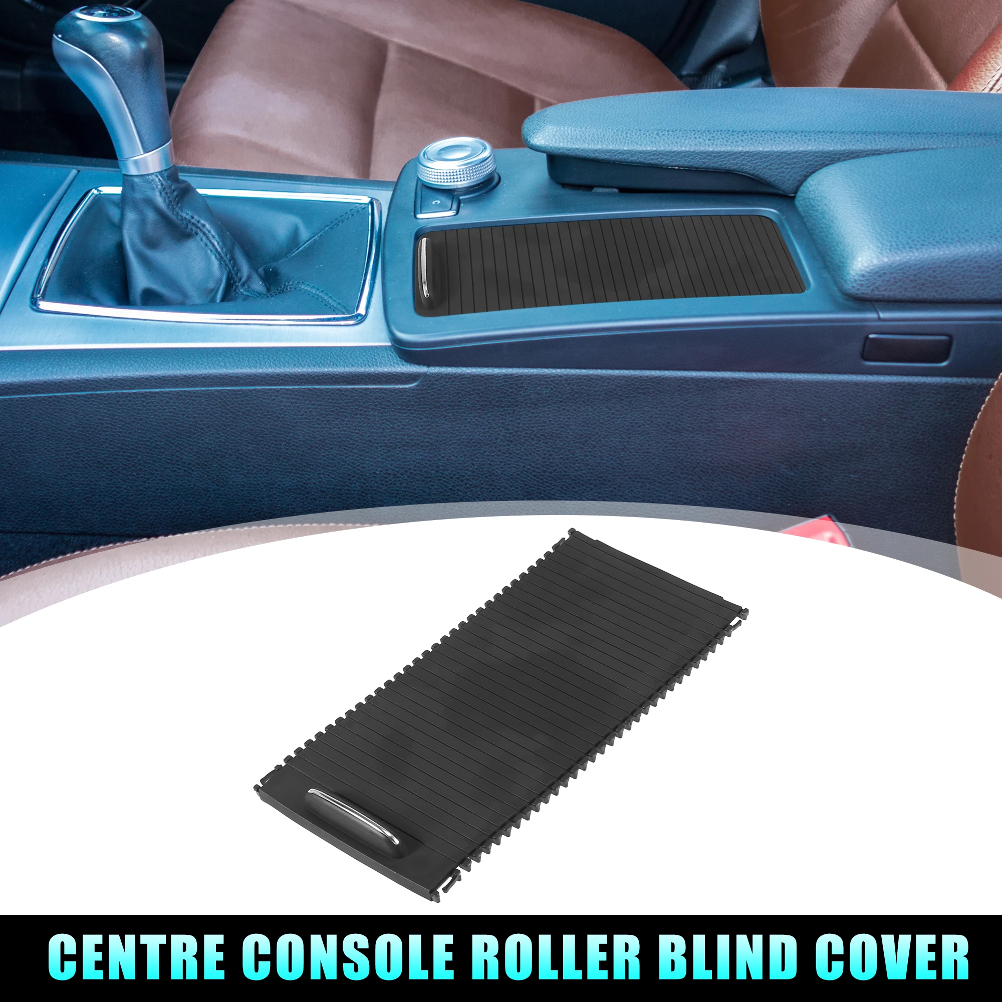 Uxcell Sliding Shutters Zipper Car Centre Console Roller Blind Cover For Mercedes Benz C-Class W204 S204 E-Class W212 S212