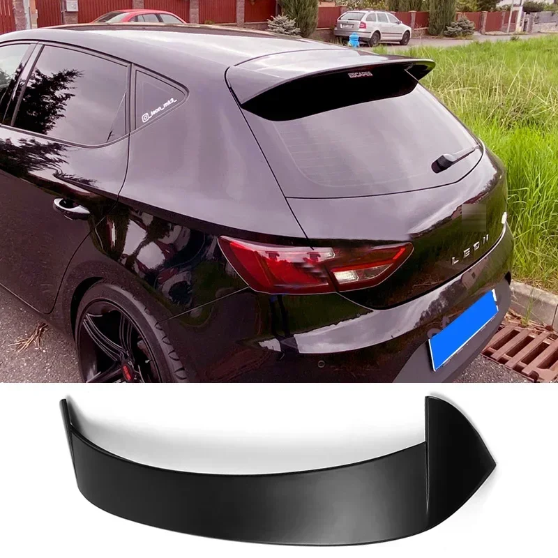 

New! Spoiler for Seat LEON Glossy Black MK3 MK3.5 5F Hatchback 2012-2018 Rear Roof Lip Wing