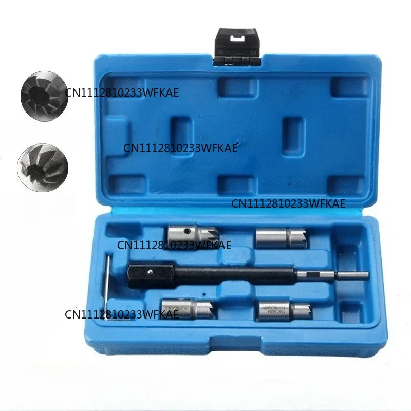 For Clean Kit Auto Repair Tool Automotive Accessories Universal Car Diesel Injector Seat Cutter Set Oil Nozzle Reamer Carbon