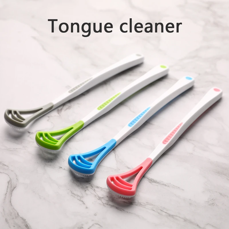 

1pcs Portable Tongue Scraper Dental Oral Care Cleaner Fresh Breath Maker Silicone Cleaning Brush Toothbrush Remove Bad Breath