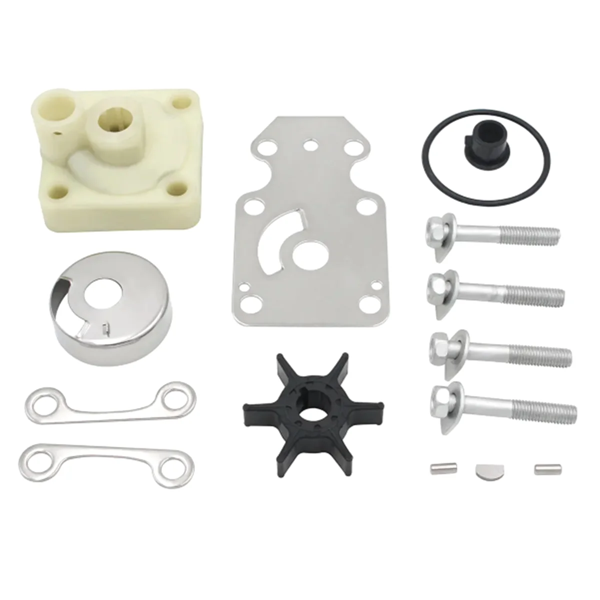 6AH-W0078 Water Pump Impeller Kit for Yamaha 4 Stroke 15 20 HP Outboard F15C F20 6AH-W0078-00 6AH-W0078-A2 18-3479